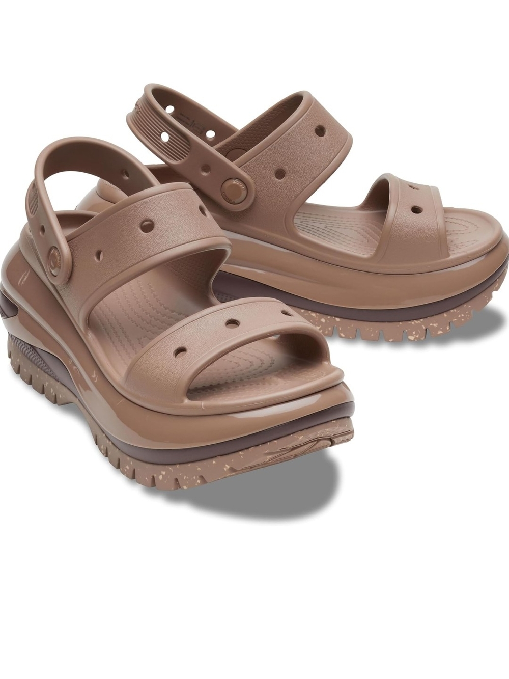 Platform Comfort Sandals - Crocs Women's Latte